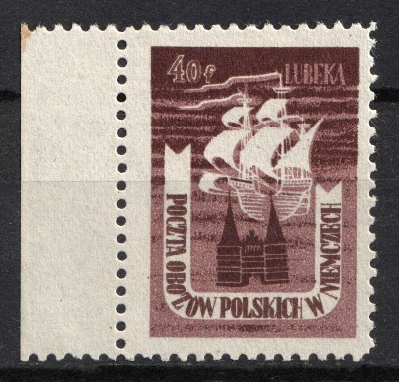 Poland 1945 Lubeck, DP Camp, Displaced Persons Camp (Wilhelm 7) No Gum as Issued