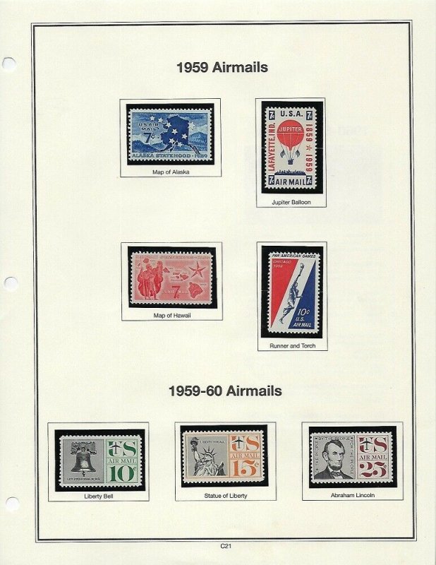 1946-1983 11 ALBUM PAGES OF MNH SINGLES - SCV $51.00+  - W45