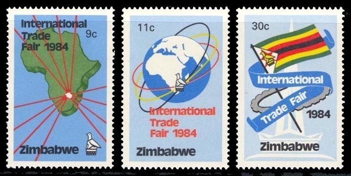 Zimbabwe 1984 Scott #470-472 Mint Never Hinged