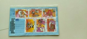 SINGAPORE UNADDRESSED REGISTERED AEROGRAM TIED WITH GRENADA WALTS DISNEY SET