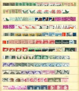 Scott 1250-1293 5c - 50c Commemoratives 120 total Used on Stock Sheet