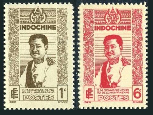 Indo-China 227-228, MNH. Michel 292,295. Sisavang-Vong, King of Laos, 1943. 