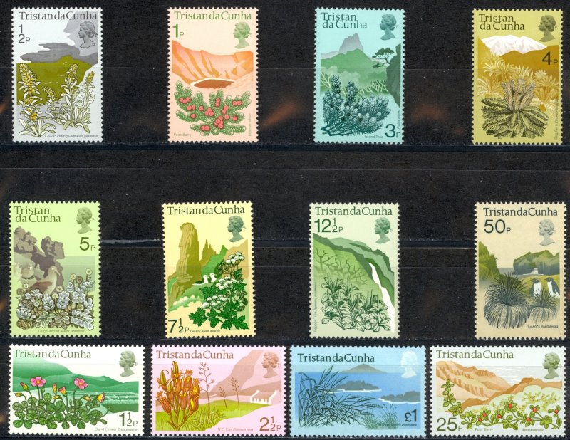 Tristan Da Cunha Sc# 162-173 MNH 1972 Native Flora