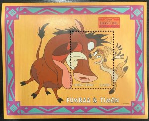 Sierra Leone - Disney The Lion King, Pumba & Timon - Souvenir Stamp Sheet - MNH