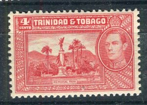 TRINIDAD TOBAGO; 1938 GVI Pictorial issue Mint MNH Unmounted Shade of 4c.