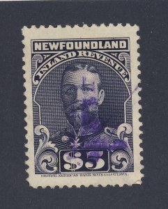 Newfoundland Revenue Stamp #NFR21-$5.00 Perf 11 Used Guide Value= $75.00