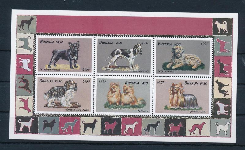 [30150] Burkina Faso 1999 Animals Dogs MNH Sheet