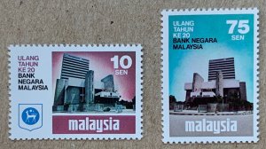 Malaysia 1979 Central Bank, MNH. Scott 183-184, CV $1.40. SG 198-199