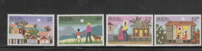 ST. KITTS #127-130 1983 CHRISTMAS MINT VF LH O.G 