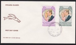 PITCAIRN IS 1973 Royal Wedding Princess Anne FDC...........................B2375