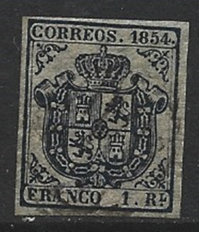 COLLECTION LOT 12926 SPAIN #27 1854 CV+$350