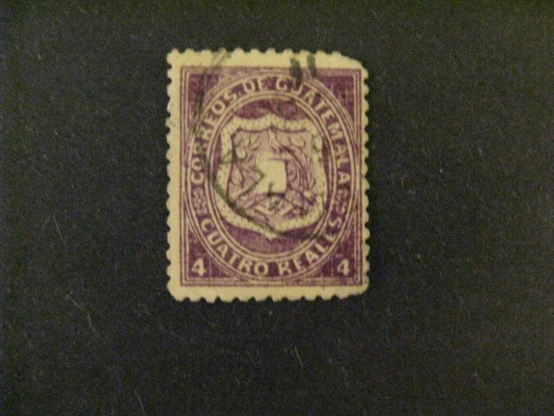 Guatemala #5 used short perfs thin spot a21.3 2256