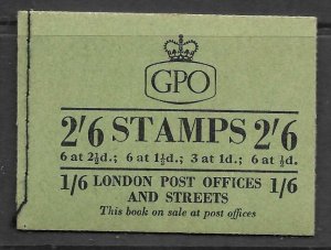 F41 2/6 Wilding GPO Booklet - complete - Apr 56 UNMOUNTED MINT 