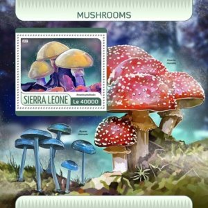 Sierra Leone - 2017 Mushrooms - Stamp Souvenir Sheet - SRL17605b