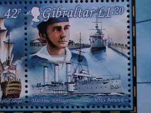 GIBRALAR 1999 SC#801a  MARITIME HAERITAGE MNH S/S  CAT. $10 VERY FINE