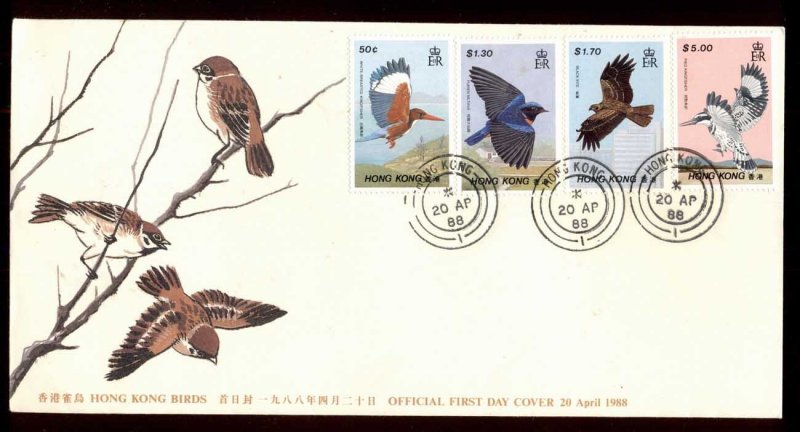 Hong Kong 1988 Hong Kong Birds FDC