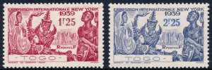 Togo 1939 New York World's Fair Set of 2 SG113-114 MLH