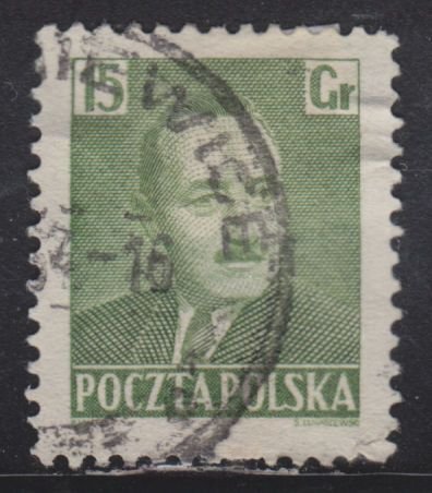 Poland 492 President Boleslaw Bierut 15Gr 1950