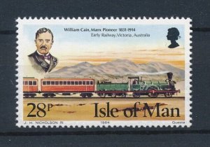 [113365] Isle of Man 1984 Railway trains Eisenbahn From set MNH