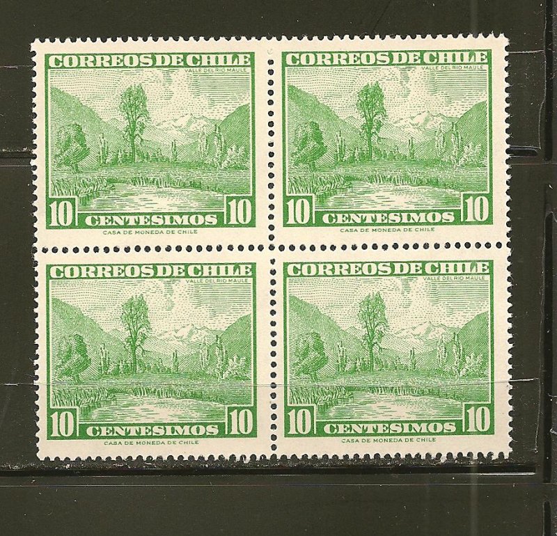 Chile 328 Maule River Valley Block of 4 MNH