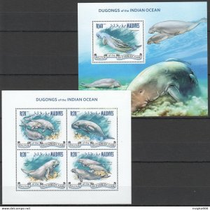 2013 Maldives Marine Life Dugongs Of The Indian Ocean Kb+Bl ** Ml626