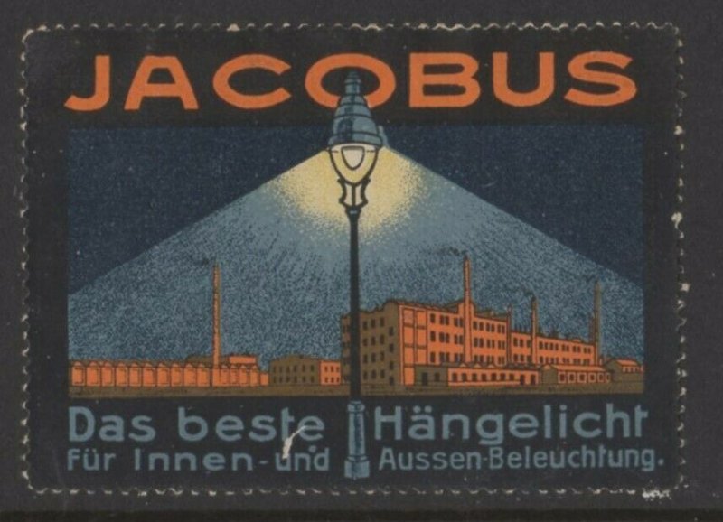 Germany - Jacobus Indoor & Outdoor Lighting Company Advertising Stamp - NG