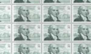 US Stamp #3545 MNH - James Madison Modified Press Sheet of 2 panes of 20