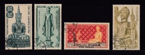 Laos - Airmails - Scott #C8, 9,10, 12 - Used - SCV $13.75