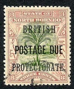 North Borneo SGD39 3c Perf 13.5-14 Post Due used Cat 6 Pounds