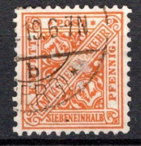 German States Wurttemberg Scott # O123, used