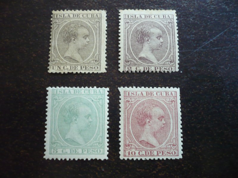 Stamps - Cuba - Scott# 132,137,145,148 - Mint Hinged Partial Set of 4 Stamps