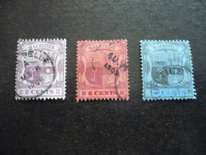 Stamps - Mauritius - Scott# 129,132,133 - Used Part Set of 3 Stamps