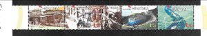 CROATIA Sc 380 NH issue of 1998 - STRIP - HISTORY OF TRANSPORTATION