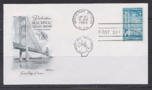 1109 Mackinac Bridge Unaddressed Artmaster FDC