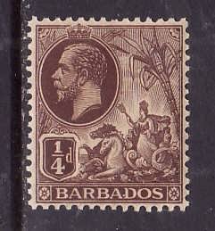 Barbados-Sc#116-unused NH 1/4p brown KGV-id3-1912-