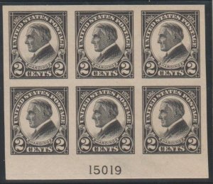 U.S. Scott #611 Harding Stamp - Mint Plate Block