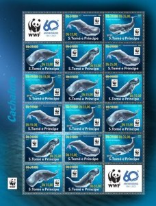 St Thomas - 2021 WWF 60 Years Whales - 16 Stamp Sheet - ST210236c2