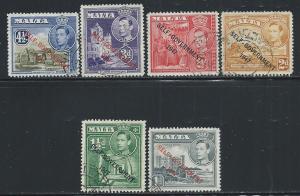 MALTA SC# 235-40 F-VF U 1953