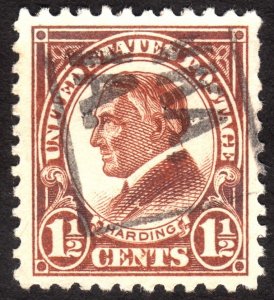 1923, US 1 1/2c, Harding, Used, well centered jumbo, Sc 553