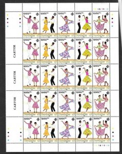 SEYCHELLES SG788/92 1990 KREOL FESTIVAL IN SHEETLET OF 5 SETS MNH