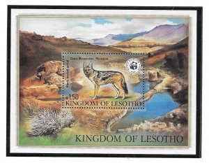 LESOTHO SC 351-6 NH SET+SOUVENIR SHEET of 1981 - WWF - ANIMALS 