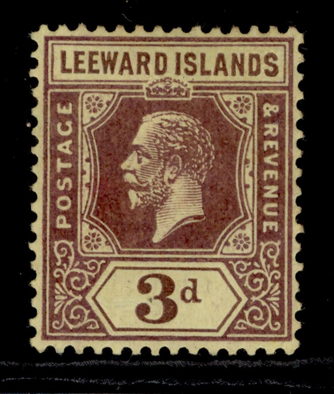 LEEWARD ISLANDS GV SG69, 3d purple/yellow, VLH MINT.