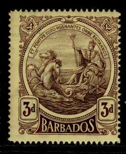 BARBADOS GV SG186, 3d purple/yellow, NH MINT. Cat £15.