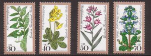 Germany  Berlin   #9NB148-9NB151  MNH  1978  woodland flowers