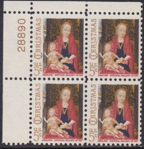 1321 Christmas Plate Block MNH