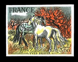 France, 1950-Present #1585 (YT 2026) Cat€85, 1978 Horses by Brayer, imper...