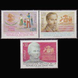 CHILE 1982 - Scott# 616-8 New Const. Set of 3 NH