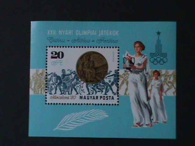 ​HUNGARY-1980-22ND OLYMPIC GAMES-MOSCOW'80 -MNH-S/S VERY FINE-LAST ONE