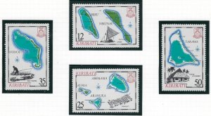 Kiribati 422-25 MNH 1983 Maps (ak3858)