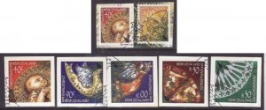 New Zealand-Sc#1890-6- id9-used set from FDC-Christmas-2003-